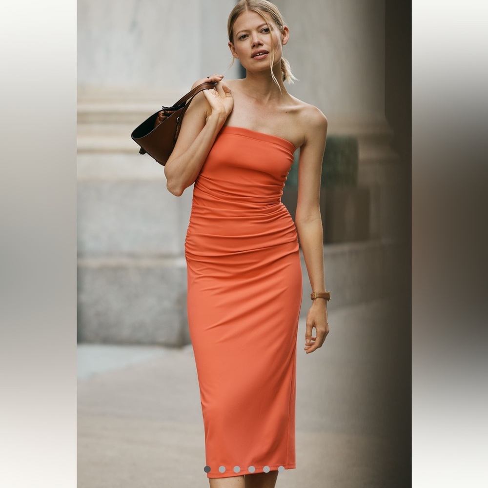Anthropologie x Daily Practice Strapless Ruched Bodycon Dress - Size S - BNWT